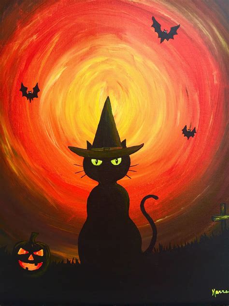 halloween paintings on canvas